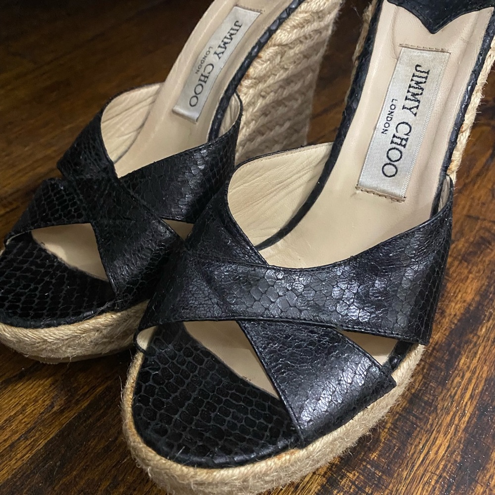 Jimmy Choo cute black sandals